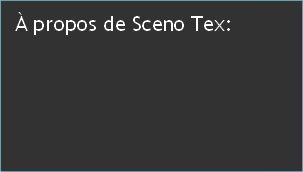 À propos de Sceno Tex: